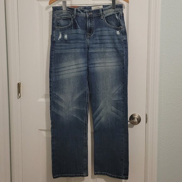 TK Axel Brand Stretch Classic Straight Denim Jeans Distressed Youth Size 20 NWT - Picture 1 of 10